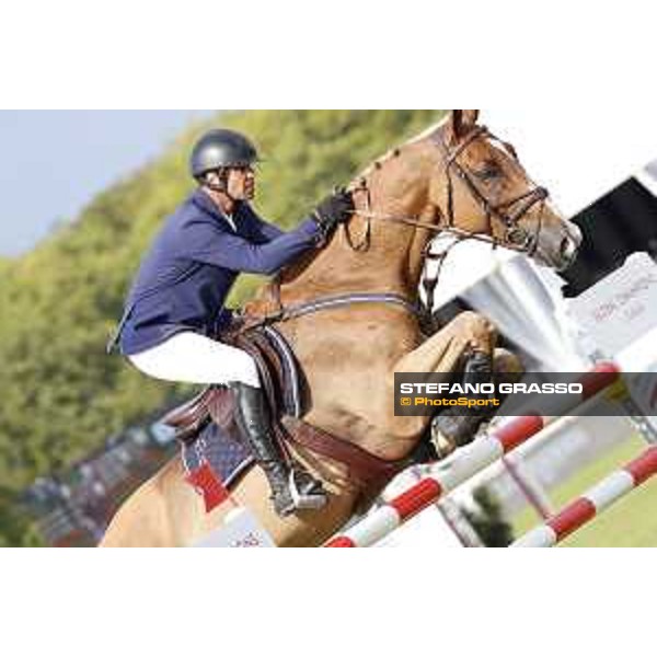 LGCT of Chantilly - Class 2 - Cedric Angot (FRA) on Saxo de la Cour - Chantilly, , 13 July 2018 - ph.Stefano Grasso/LGCT