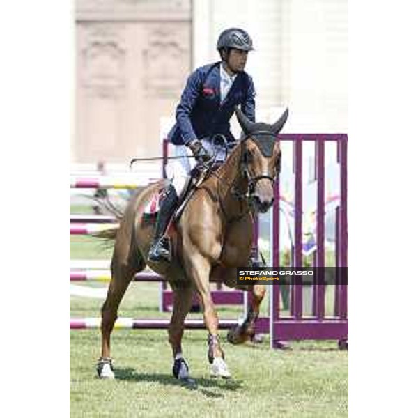 LGCT of Chantilly - Class 5 - Edward Lewy (FRA) on Rafale d\'Hyverniere - Chantilly, , 15 July 2018 - ph.Stefano Grasso/LGCT