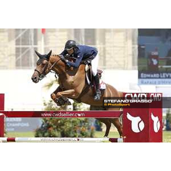 LGCT of Chantilly - Class 5 - Edward Lewy (FRA) on Rafale d\'Hyverniere - Chantilly, , 15 July 2018 - ph.Stefano Grasso/LGCT