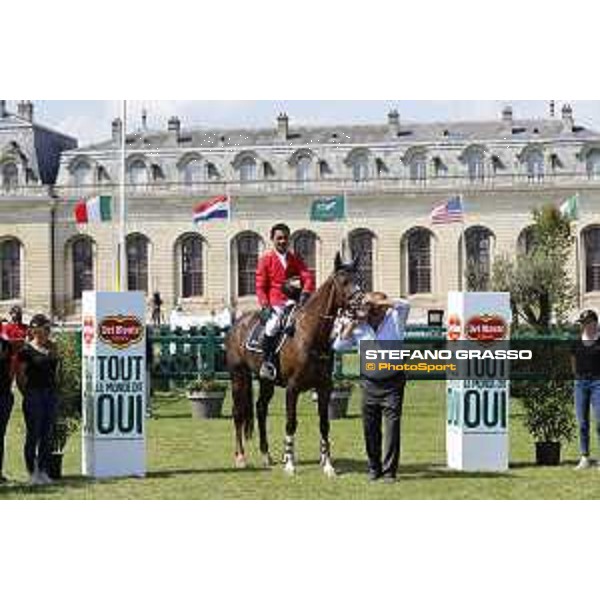 LGCT of Chantilly - Class 6 - Prize giving ceremony - Carlos Enrique Lopez Lizarazo (COL) on Ulhane de Conde - Chantilly, , 15 July 2018 - ph.Stefano Grasso/LGCT