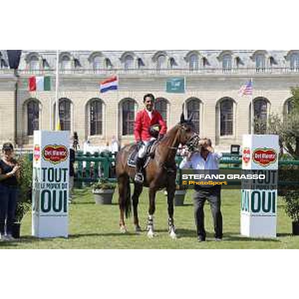 LGCT of Chantilly - Class 6 - Prize giving ceremony - Carlos Enrique Lopez Lizarazo (COL) on Ulhane de Conde - Chantilly, , 15 July 2018 - ph.Stefano Grasso/LGCT