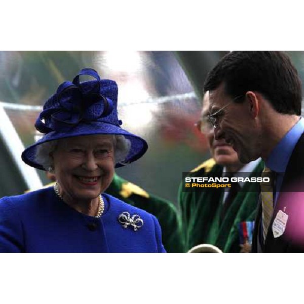 Royal Ascot - 5th day - Her Majesty the Queen Elisabeth II with Aidan O\' Brien leading trainer of the meeting Ascot, 20th june 2008 ph. Stefano Grasso
