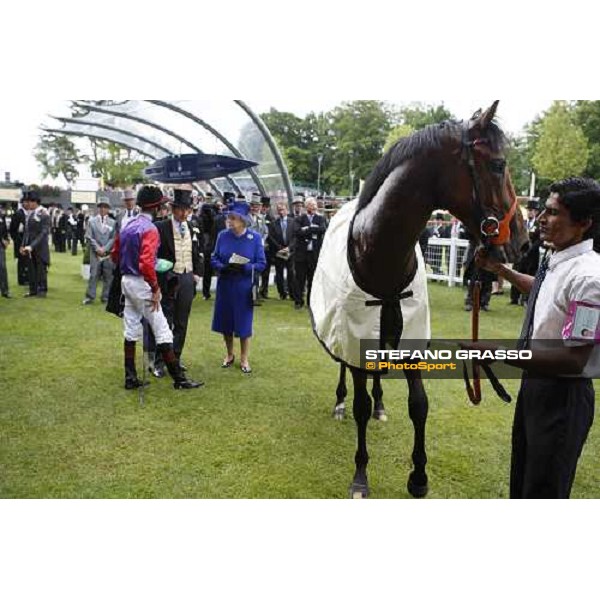 Royal Ascot - 5th day - The Queen, Richard Hughes and Free Agent winner of the Chesham Stakes Ascot, 20th june 2008 ph. Stefano Grasso