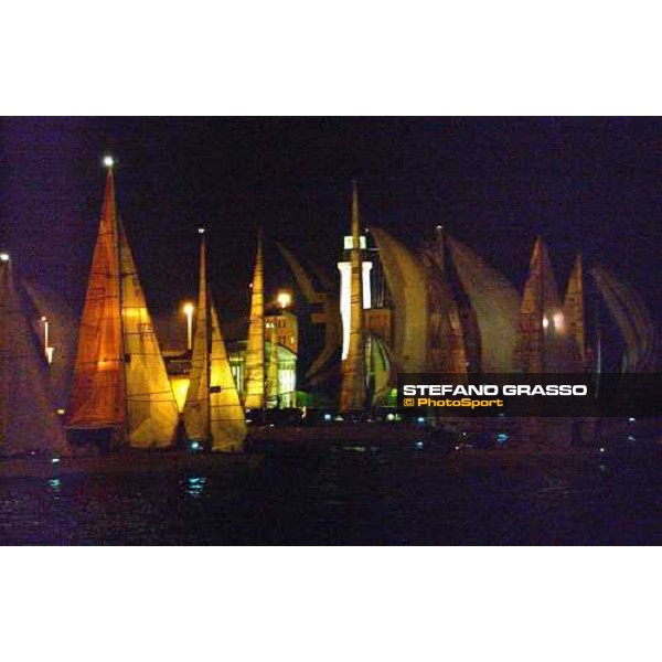 \'start at 10.30 pm of offshore race of 80 miles Triest, S.Giovanni in Pelago,Triest Triest sept. 27 2003-ph.Stefano Grasso\' 