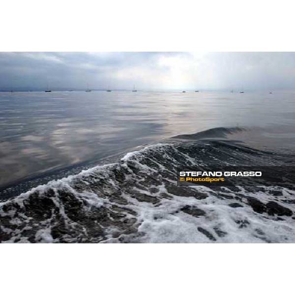 \'2nd day regatta, no wind, regatta cancelled. The sailing boats coming back to YAcht CLub Adriaco Triest sept. 28 2003-ph.Stefano Grasso\' 