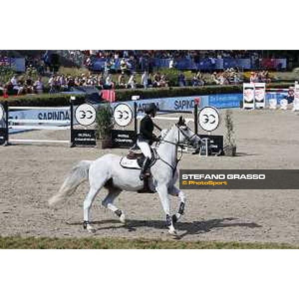 LGCT of Berlin - Class 3 - Georgina Bloomberg (USA) on Crown 5 - Berlin, Sommergarten, 28 July 2018 - ph.Stefano Grasso/LGCT