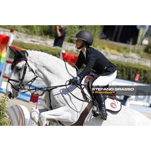 LGCT of Berlin - Class 5 - Georgina Bloomberg (USA) on Crown 5 - Berlin, Sommergarten, 29 July 2018 - ph.Mario Grassia/LGCT