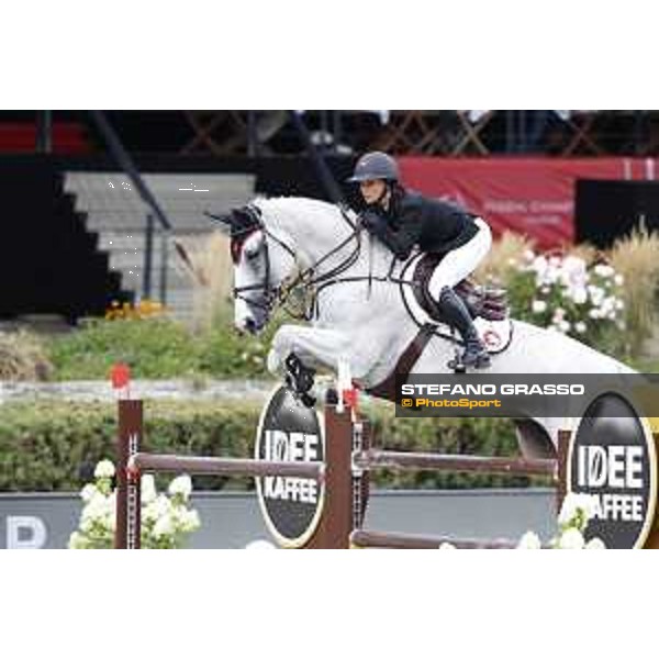 LGCT of Berlin - Class 2 - Georgina Bloomberg (USA) on Crown 5 - Berlin, Sommergarten, 27 July 2018 - ph.Stefano Grasso/LGCT