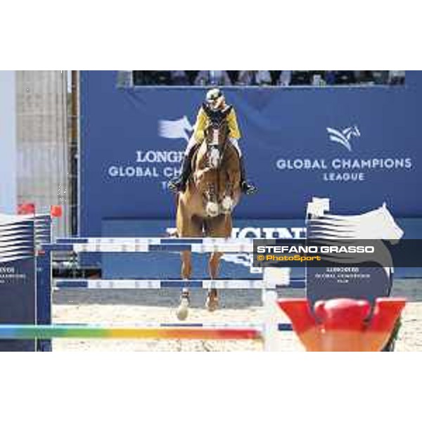 LGCT of Berlin - Class 6 - Yuri Mansur (BRA) on Opium du Soufflet CH - Berlin, Sommergarten, 29 July 2018 - ph.Mario Grassia/LGCT