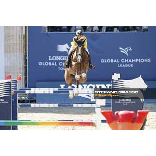 LGCT of Berlin - Class 6 - Yuri Mansur (BRA) on Opium du Soufflet CH - Berlin, Sommergarten, 29 July 2018 - ph.Mario Grassia/LGCT