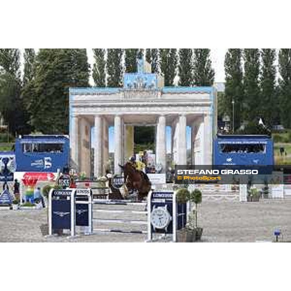 LGCT of Berlin - Class 1 - Yuri Mansur (BRA) on Opium du Soufflet CH - Berlin, Sommergarten, 27 July 2018 - ph.Stefano Grasso/LGCT