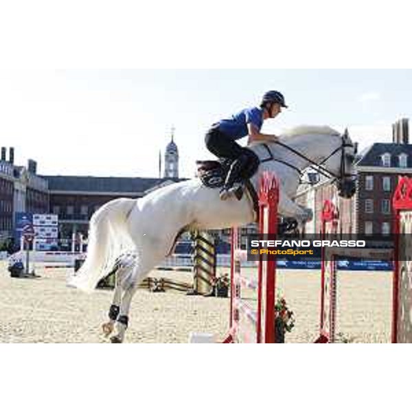 LGCT of London - Warm up - Bertram Allen on Hector van d\'Abdijhoeve - London, , 2 August 2018 - ph.Stefano Grasso/LGCT
