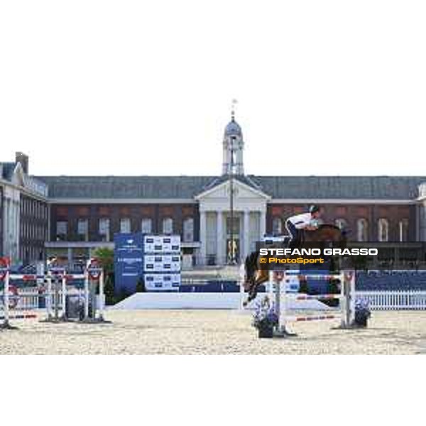 LGCT of London - Warm up - Cian O\'Connor on Veneno - London, , 2 August 2018 - ph.Stefano Grasso/LGCT