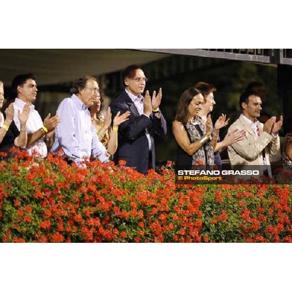 Letizia Moratti (2nd from right) and guests during the winning ceremony of Prix. nr. 6 - Fiera di Milano San Patrignano, 19th july 2008 ph. Stefano Grasso