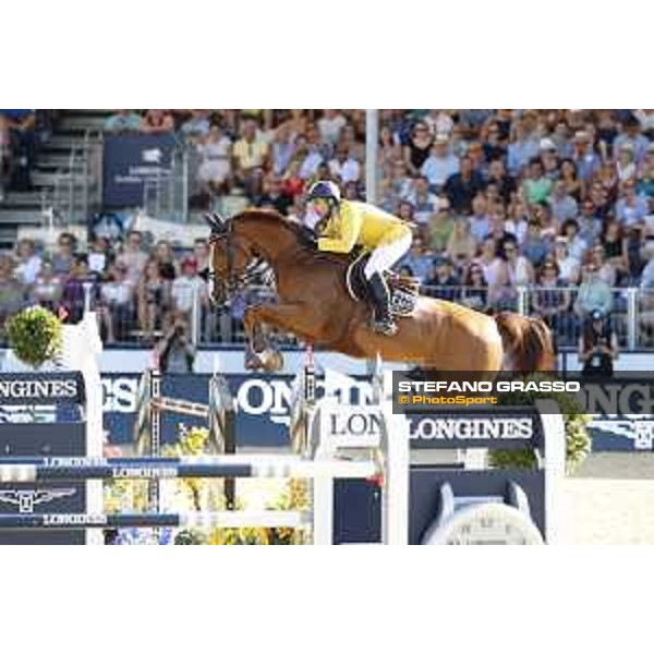 LGCT of London - Grand Prix - Yuri Mansur (BRA) on Opium du Soufflet CH - London, Royal Hospital Chelsea, 4 August 2018 - ph.Stefano Grasso/LGCT