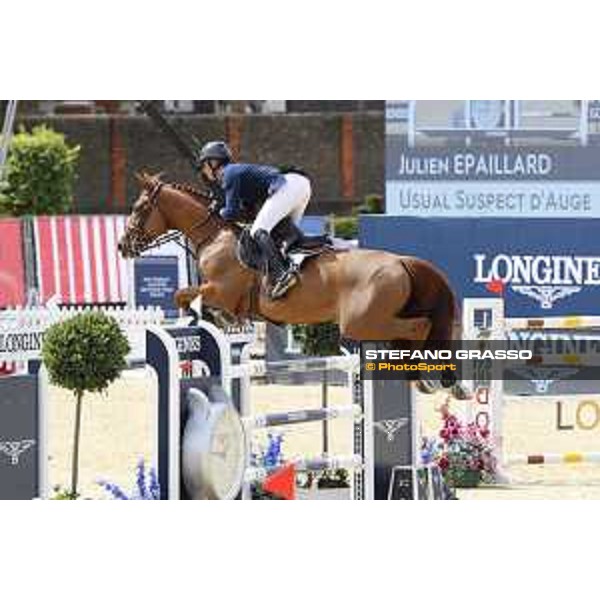 LGCT of London - Class 9 - Julien Epaillard (FRA) on Usual Suspect d?Auge - London, Royal Hospital Chelsea, 4 August 2018 - ph.Stefano Grasso/LGCT