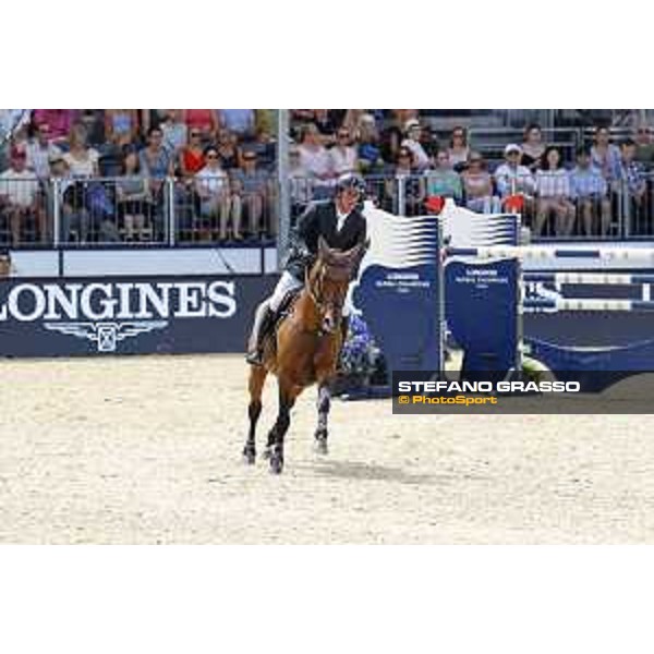 LGCT of London - Class 9 - Guy Williams (GBR) on Rouge de Ravel - London, Royal Hospital Chelsea, 4 August 2018 - ph.Stefano Grasso/LGCT