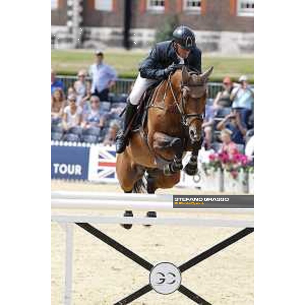 LGCT of London - Class 9 - Guy Williams (GBR) on Rouge de Ravel - London, Royal Hospital Chelsea, 4 August 2018 - ph.Stefano Grasso/LGCT