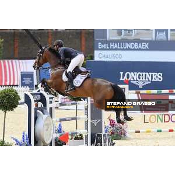LGCT of London - Class 9 - Emil Hallundbaek (DEN) on Chalisco - London, Royal Hospital Chelsea, 4 August 2018 - ph.Stefano Grasso/LGCT