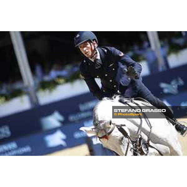 LGCT of London - Class 1 - Lorenzo de Luca (ITA) on Cynar VA - London, Royal Hospital Chelsea, 5 August 2018 - ph.Mario Grassia/LGCT