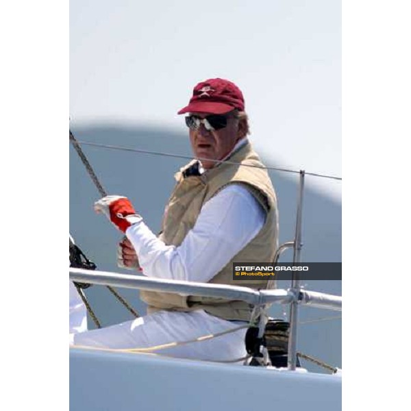 AUDI IMS European Championship 2004 S.M. Juan Carlos di Borbone al timone di Bribon Ph. Andrea Carloni