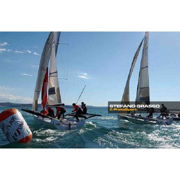 \'turning the buoy during 2nd leg of regatta Triest oct. 8 2003-ph.Stefano Grasso\' 