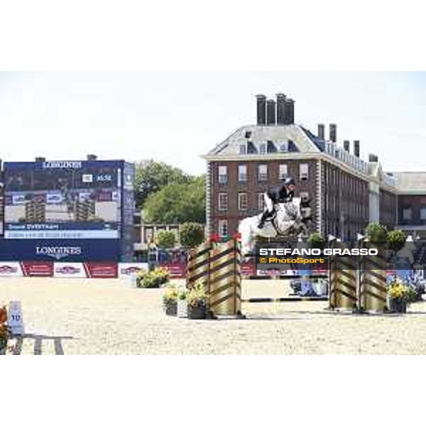 LGCT of London - Class 4 - Shane Sweetnam (IRL) on Indra van de Oude Heihoef - London, Royal Hospital Chelsea, 3 August 2018 - ph.Mario Grassia/LGCT