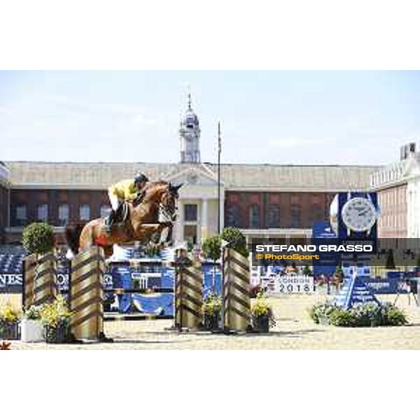 LGCT of London - Class 4 - Yuri Mansur (BRA) on Opium du Soufflet CH - London, Royal Hospital Chelsea, 3 August 2018 - ph.Mario Grassia/LGCT