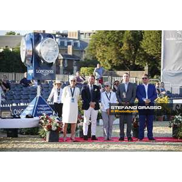 LGCT of London - Prize giving ceremony - Lady Harris, Lady Kirkham, Maxim de Turckheim, Lars Windhorst, Jan Tops - London, Royal Hospital Chelsea, 4 August 2018 - ph.Stefano Grasso/LGCT