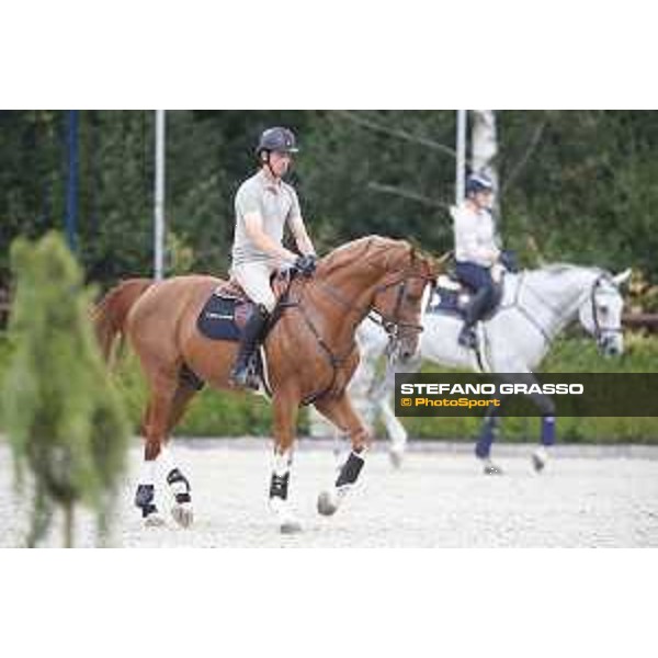 LGCT of Valkenswaard - Warm up - Harrie Smolders (NED) on Emerald - Valkenswaard, Stal Tops, 9 August 2018 - ph.Stefano Grasso/LGCT