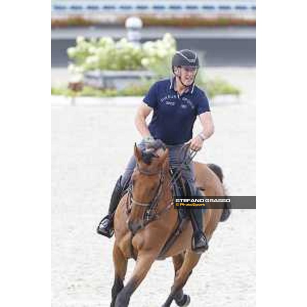 LGCT of Valkenswaard - Warm up - Roger Yves Bost (FRA) - Valkenswaard, Stal Tops, 9 August 2018 - ph.Stefano Grasso/LGCT
