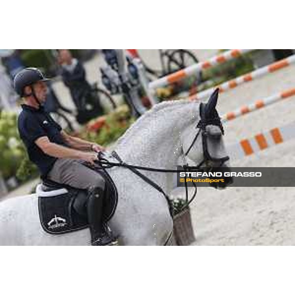 LGCT of Valkenswaard - Warm up - Marcus Ehning (GER) on Cornado NRW - Valkenswaard, Stal Tops, 9 August 2018 - ph.Stefano Grasso/LGCT