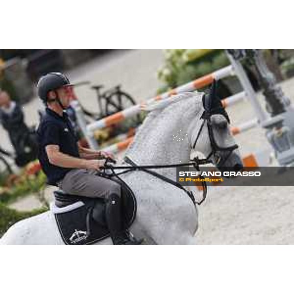 LGCT of Valkenswaard - Warm up - Marcus Ehning (GER) on Cornado NRW - Valkenswaard, Stal Tops, 9 August 2018 - ph.Stefano Grasso/LGCT