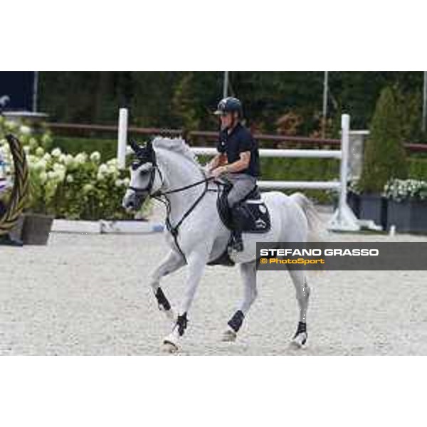 LGCT of Valkenswaard - Warm up - Marcus Ehning (GER) on Cornado NRW - Valkenswaard, Stal Tops, 9 August 2018 - ph.Stefano Grasso/LGCT