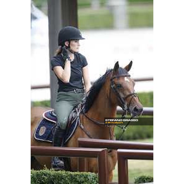 LGCT of Valkenswaard - Warm up - Jessica Springsteen (USA) on RMF Tinkerbell - Valkenswaard, Stal Tops, 9 August 2018 - ph.Stefano Grasso/LGCT