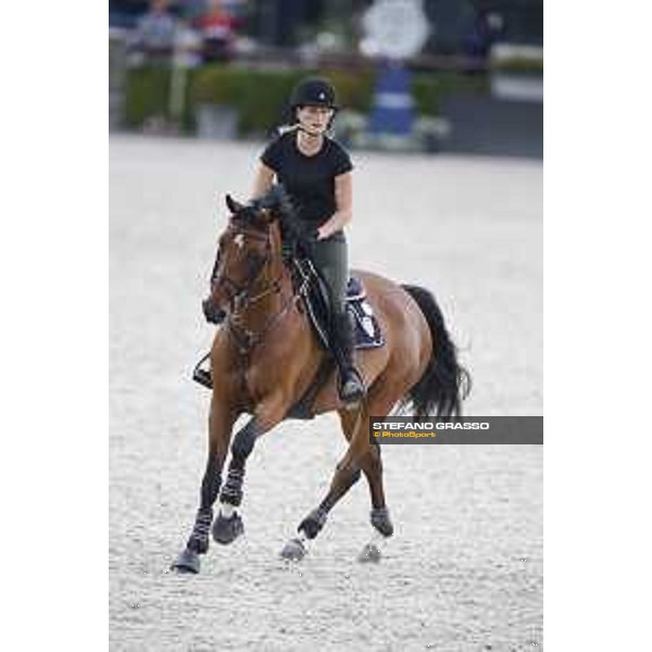 LGCT of Valkenswaard - Warm up - Jessica Springsteen (USA) on RMF Tinkerbell - Valkenswaard, Stal Tops, 9 August 2018 - ph.Stefano Grasso/LGCT