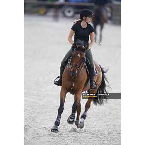 LGCT of Valkenswaard - Warm up - Jessica Springsteen (USA) on RMF Tinkerbell - Valkenswaard, Stal Tops, 9 August 2018 - ph.Stefano Grasso/LGCT