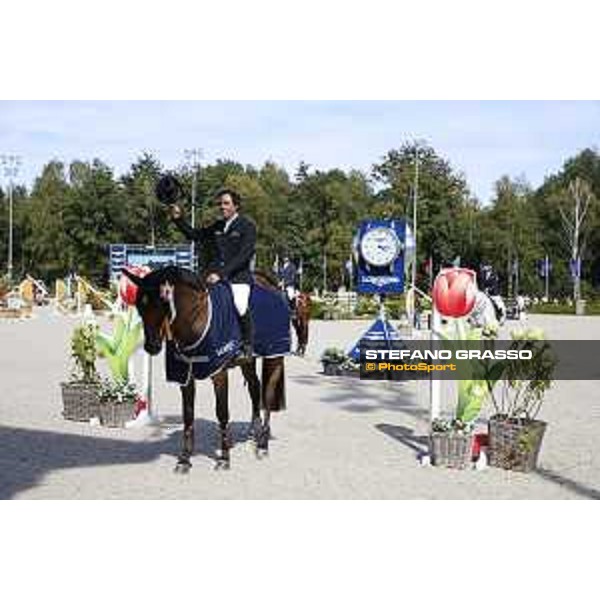 LGCT of Valkenswaard - Class 5 - Prize giving ceremony - Eduardo Alvarez Aznar (ESP) on Uqualin de Saulcy - Valkenswaard, Stal Tops, 12 August 2018 - ph.Stefano Grasso/LGCT