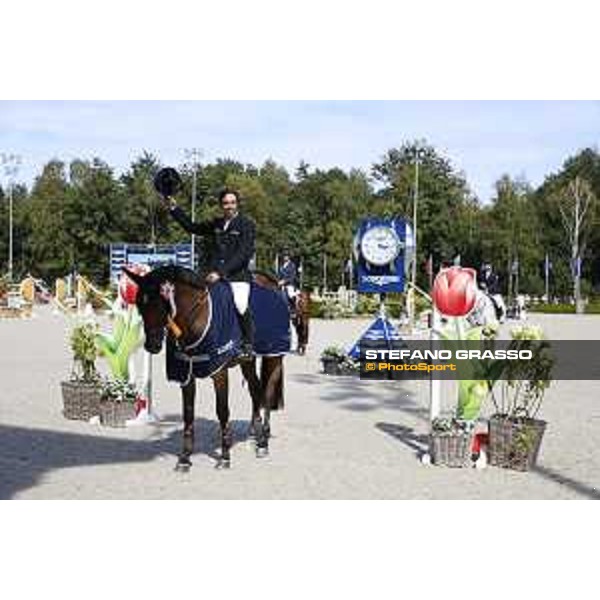 LGCT of Valkenswaard - Class 5 - Prize giving ceremony - Eduardo Alvarez Aznar (ESP) on Uqualin de Saulcy - Valkenswaard, Stal Tops, 12 August 2018 - ph.Stefano Grasso/LGCT