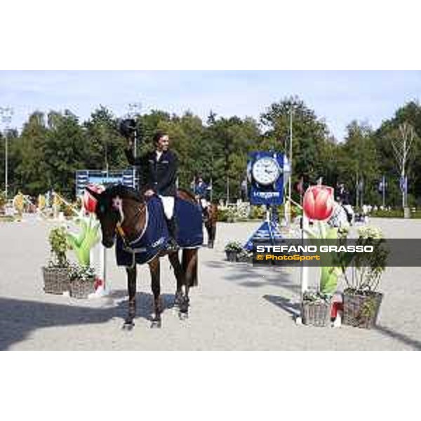 LGCT of Valkenswaard - Class 5 - Prize giving ceremony - Eduardo Alvarez Aznar (ESP) on Uqualin de Saulcy - Valkenswaard, Stal Tops, 12 August 2018 - ph.Stefano Grasso/LGCT
