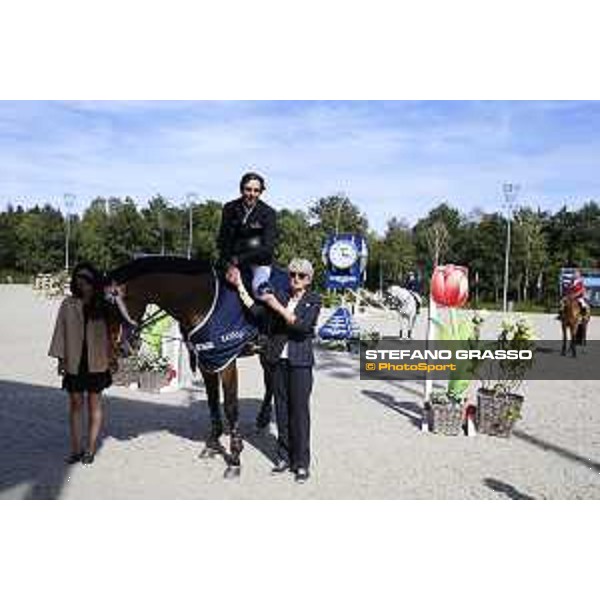 LGCT of Valkenswaard - Class 5 - Prize giving ceremony - Eduardo Alvarez Aznar (ESP) on Uqualin de Saulcy - Valkenswaard, Stal Tops, 12 August 2018 - ph.Stefano Grasso/LGCT