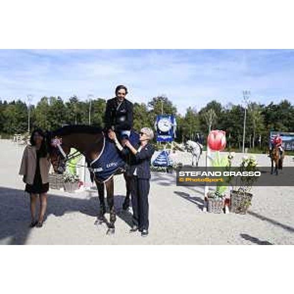 LGCT of Valkenswaard - Class 5 - Prize giving ceremony - Eduardo Alvarez Aznar (ESP) on Uqualin de Saulcy - Valkenswaard, Stal Tops, 12 August 2018 - ph.Stefano Grasso/LGCT