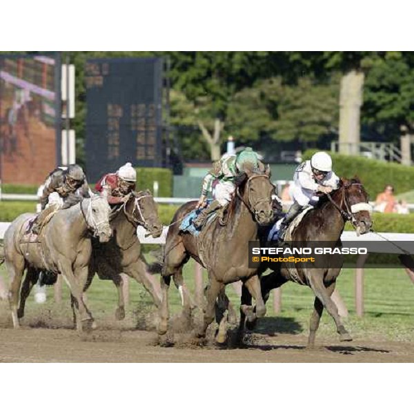 last few meters to the line for Garrett Gomez on Colonel John (inside) winner of the 139th running of the Travers presented by Shadwell Farm, beating Robby Albarado on Mambo in Seattle Saratoga, 23rd august 2008 ph. Stefano Grasso
