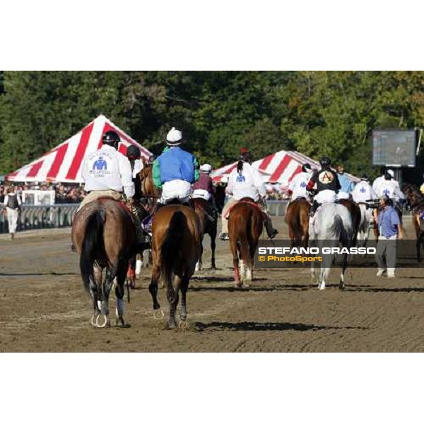 the horses parade before the start of the 139th running of the Travers presented by Shadwell Farm Saratoga, 23rd august 2008 ph. Stefano Grasso