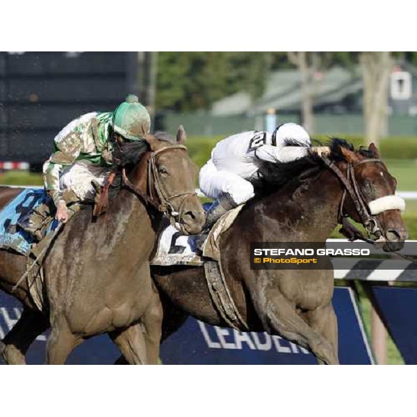 Garrett Gomez on Colonel John (inside) wins the 139th running of the Travers presented by Shadwell Farm, beating Robby Albarado on Mambo in Seattle Saratoga, 23rd august 2008 ph. Stefano Grasso
