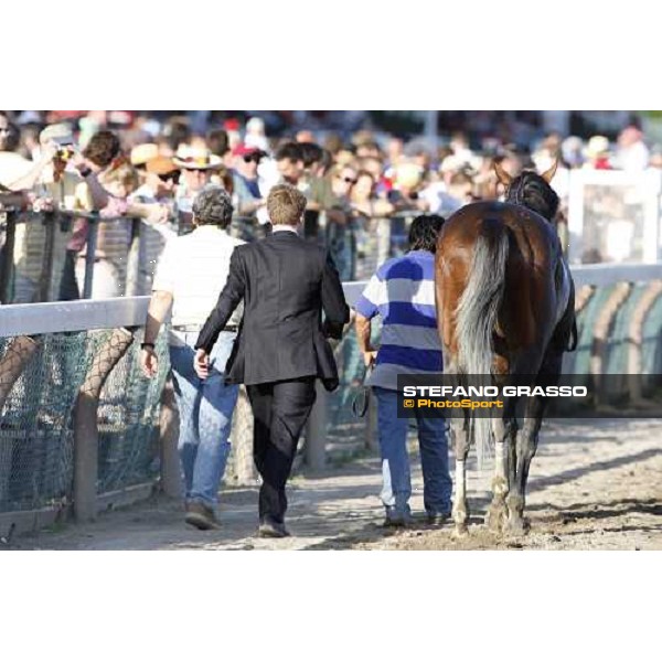 Colonel John comes back to the stable after winning the 139th running of the Travers presented by Shadwell Farm Saratoga, 23rd august 2008 ph. Stefano Grasso