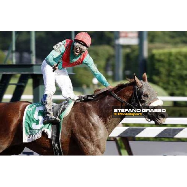Alan Garcia on Visionaire wins the 24th Running of the Netjets King\'s Bishop Saratoga, 23rd august 2008 ph. Stefano Grasso