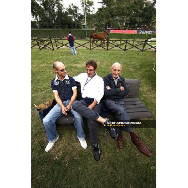 Fabrizio and Luigi Camici with Gabriele Bietolini at the Selected Yearlings Sales Settimo Milanese, 19-20th sept. 2008 ph. Stefano Grasso