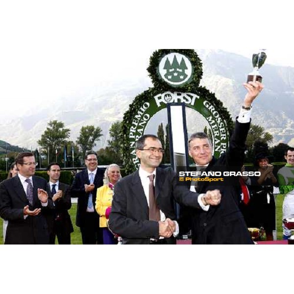 Paolo Favero with Bruno Mellarini after winning the 69.¡ Gran Premio Merano Forst Merano, 28th sep. 2008 ph. Stefano Grasso