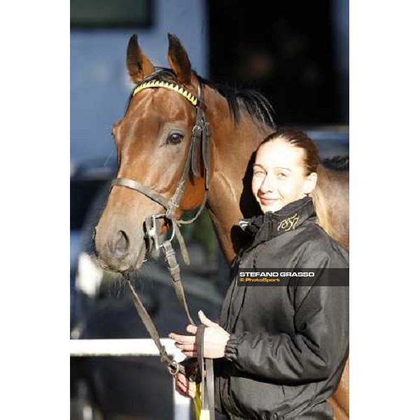 Sharstar and his groom in the stables of Borgo Andreina Merano, 26th sep. 2008 ph. Stefano Grasso